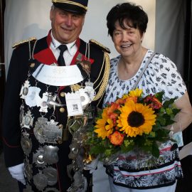 Piet Rouschen koning 2017  van Kruisboogschutterij St.Hubertus Haanrade